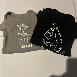 Two Onesies SZ 3 months First Fathers Day